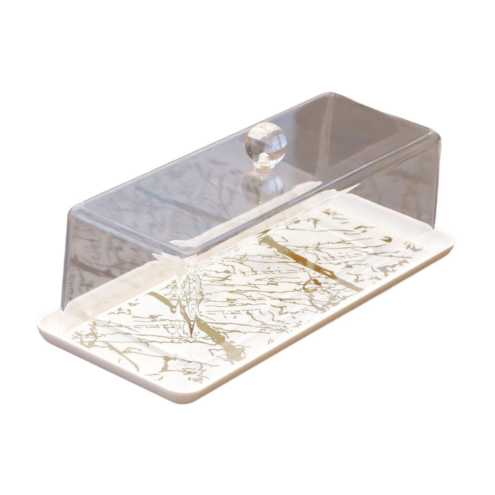 Generic Présentoir à Gâteau Support D'Exposition Plateau de Service Cloche à Gâteau En Acrylique Transparent Multifonctionnel Approprié pour Les Réceptions, plateau blanc