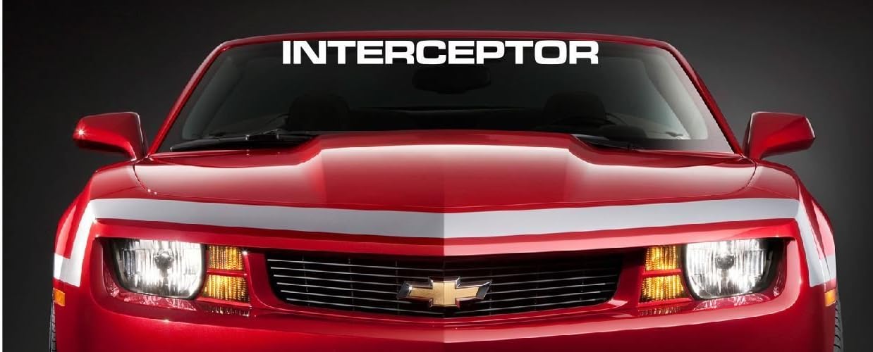 INTERCEPTOR Windshield Decal Sticker 38"x10" Car Truck Bumper Lancer Evolution Outlander Aufkleber car decal truck 4x4 jdm