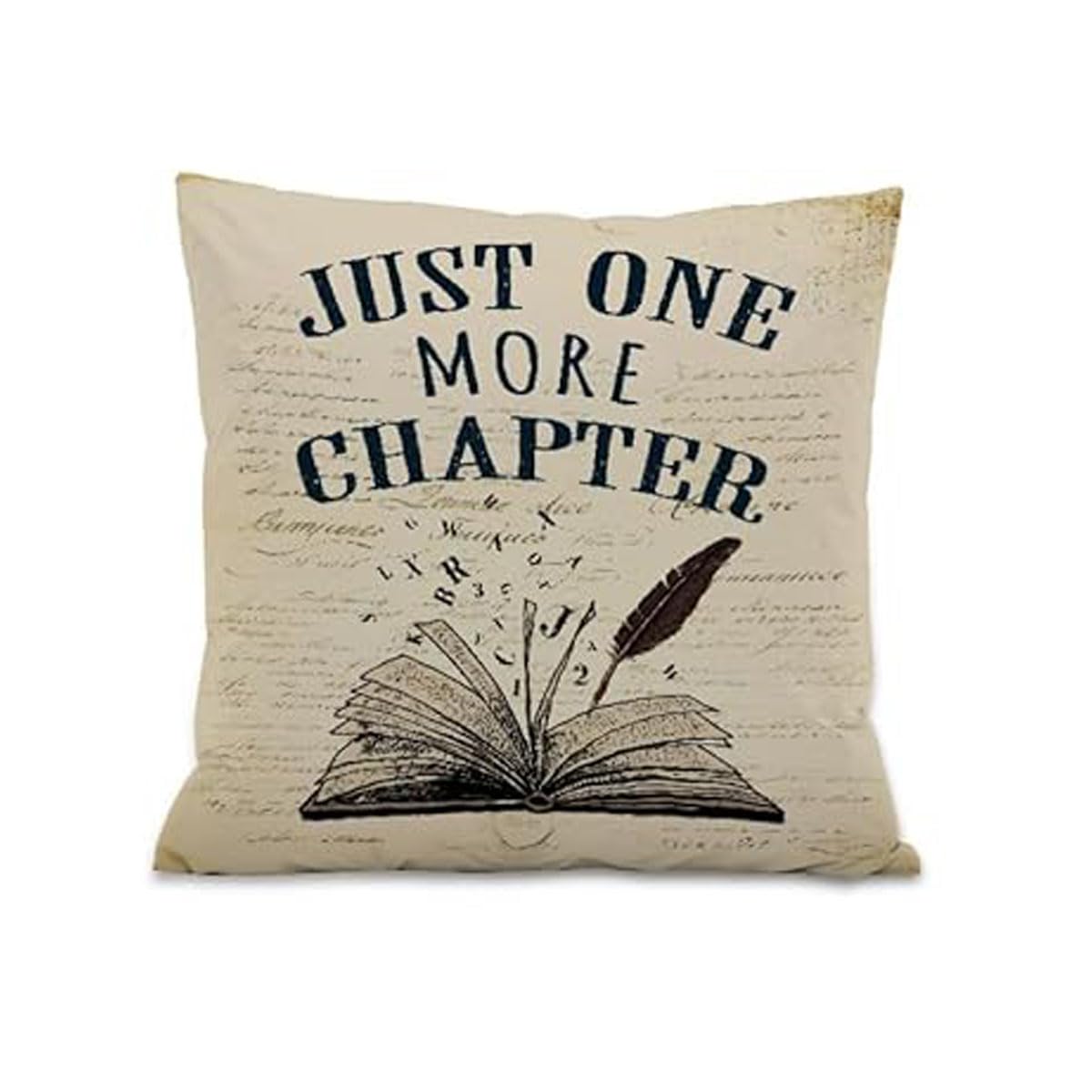 Book Lover Throw Pillow Covers 18x18 Inch?Set of 4 Reading Nook Decorate Pillow Covers Classroom Pillowcase for Kids Reading Room Library Study(18x18 Inch)
