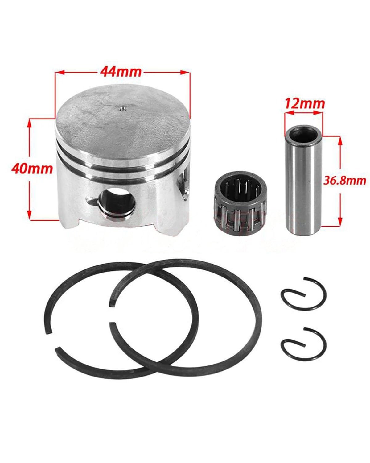 Pistone Motocicletta Per Mini Moto Da Cross ATV Quad Pocket Bike A 2 Tempi Da 49 Cc, Anello Pistone 44-6, Testata Motore Con Kit Pistone Da 44 Mm