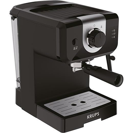 KRUPS XP3208 15-BAR Pump Espresso and Cappuccino Coffee Maker, 1.5-Liter, Black