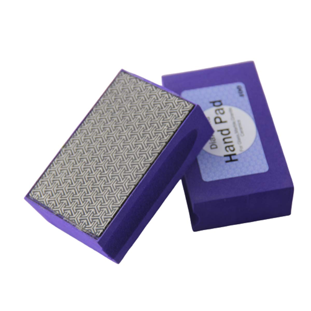 Boxonly Diamond Sanding Blocks 400 Grits Diamond Hand Polishing Pad Electroplated Polishing Hand Pads Hand-Held Sanding Block for Stone,Ceramic,Glass - Image 2