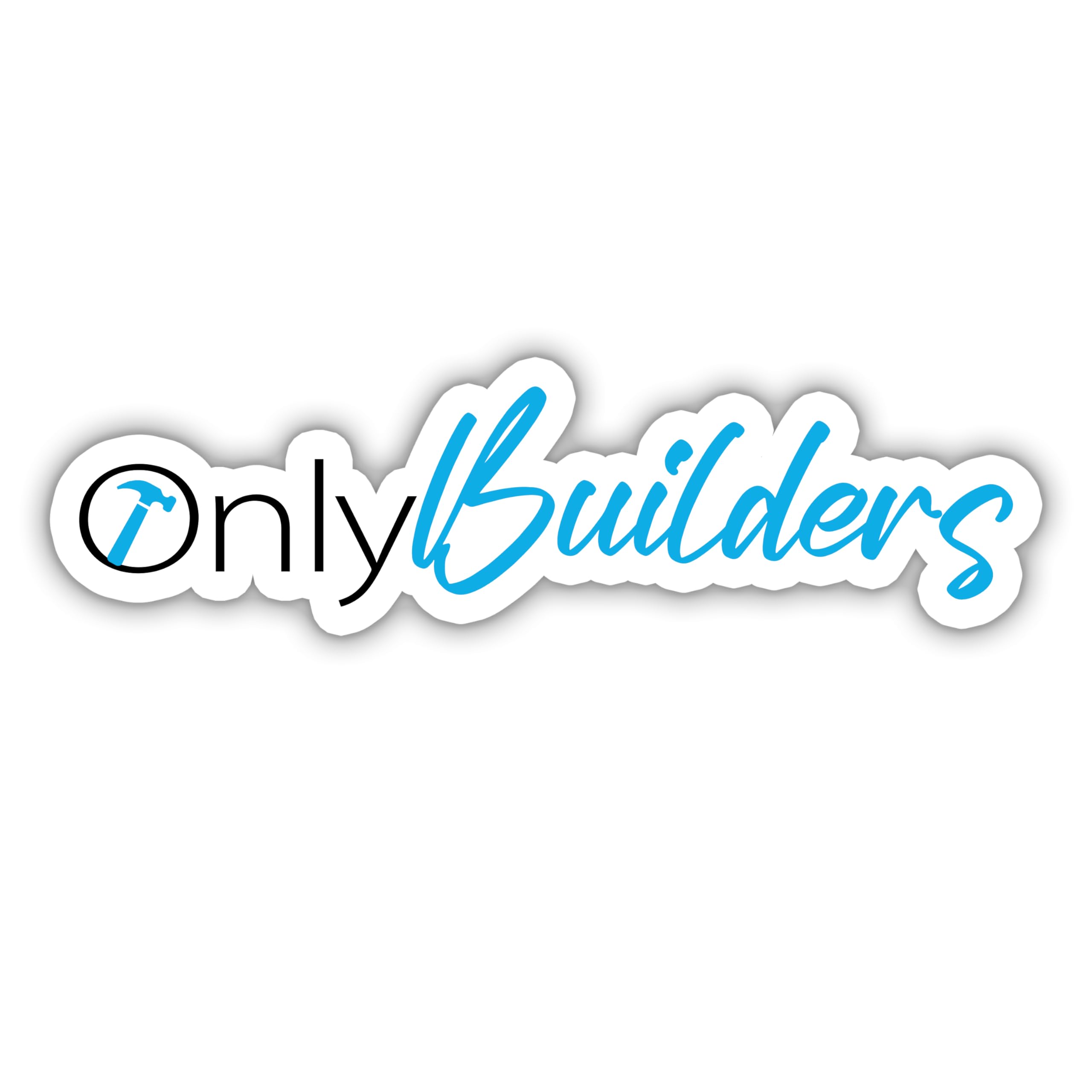 Milleyz Only Builders Sticker Bulder Sticker Funny Sticker Blue Collar Sticker Bookish Sticker Hard Hat Sticker Kindle Sticker Waterproof Die-Cut Vinyl Sticker for Water Bottle Phone Laptop