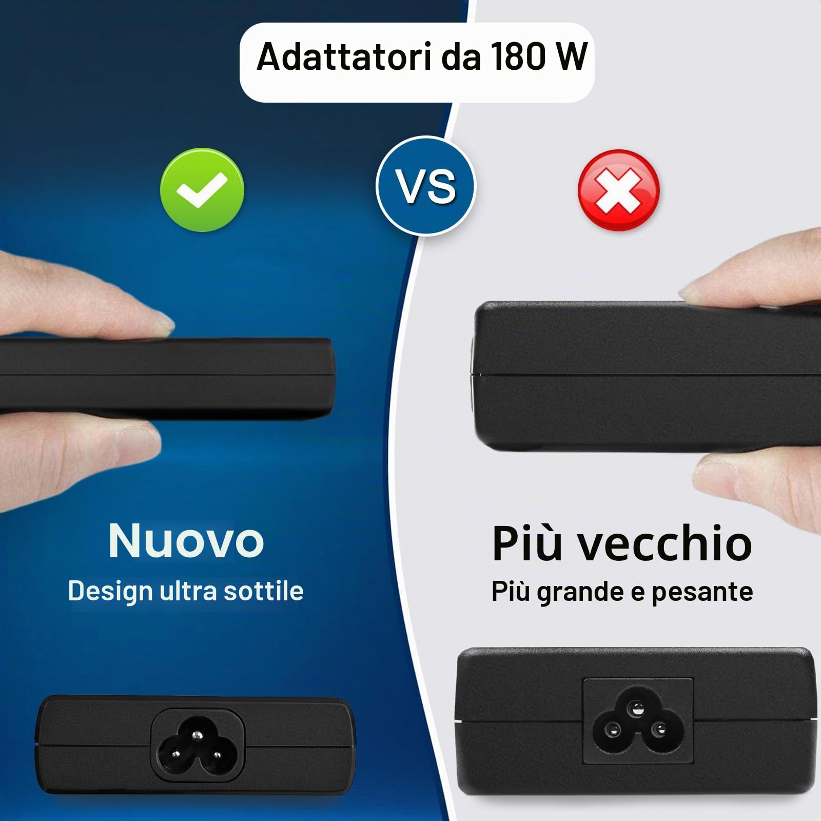 Caricatore 20V 180W per Medion Erazer Scout E30 E10 Specialist P10 Crawler E50 E30 Clevo NP70PNK-M NP70PNJ-M NP60PNP-M NP50PNK-M Medion Clevo 180W AC Adapter PA-1181-76