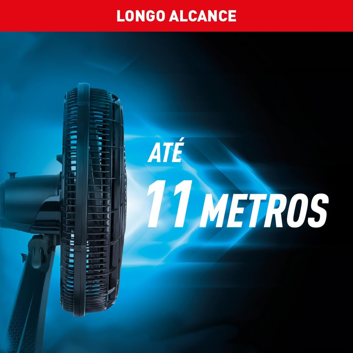 Ventilador de Mesa Arno X-TREME 7 Cinza 40cm VE71, 150W, 7 Pás, 3 Velocidades, Oscilação 80º, Power Zone, Modo Noturno Silencioso, 110V
