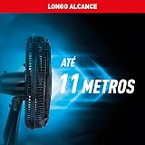 Ventilador de Mesa Arno X-TREME 7 Cinza 40cm VE71, 150W, 7 Pás, 3 Velocidades, Oscilação 80º, Power Zone, Modo Noturno Silencioso, 220V — imagem 4