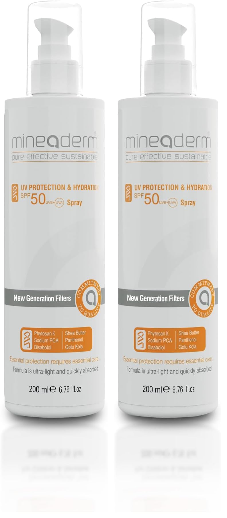 Mineaderm Uv Protection ve Hydration Spf 50+ Sprey 200 ml (2 paketi)