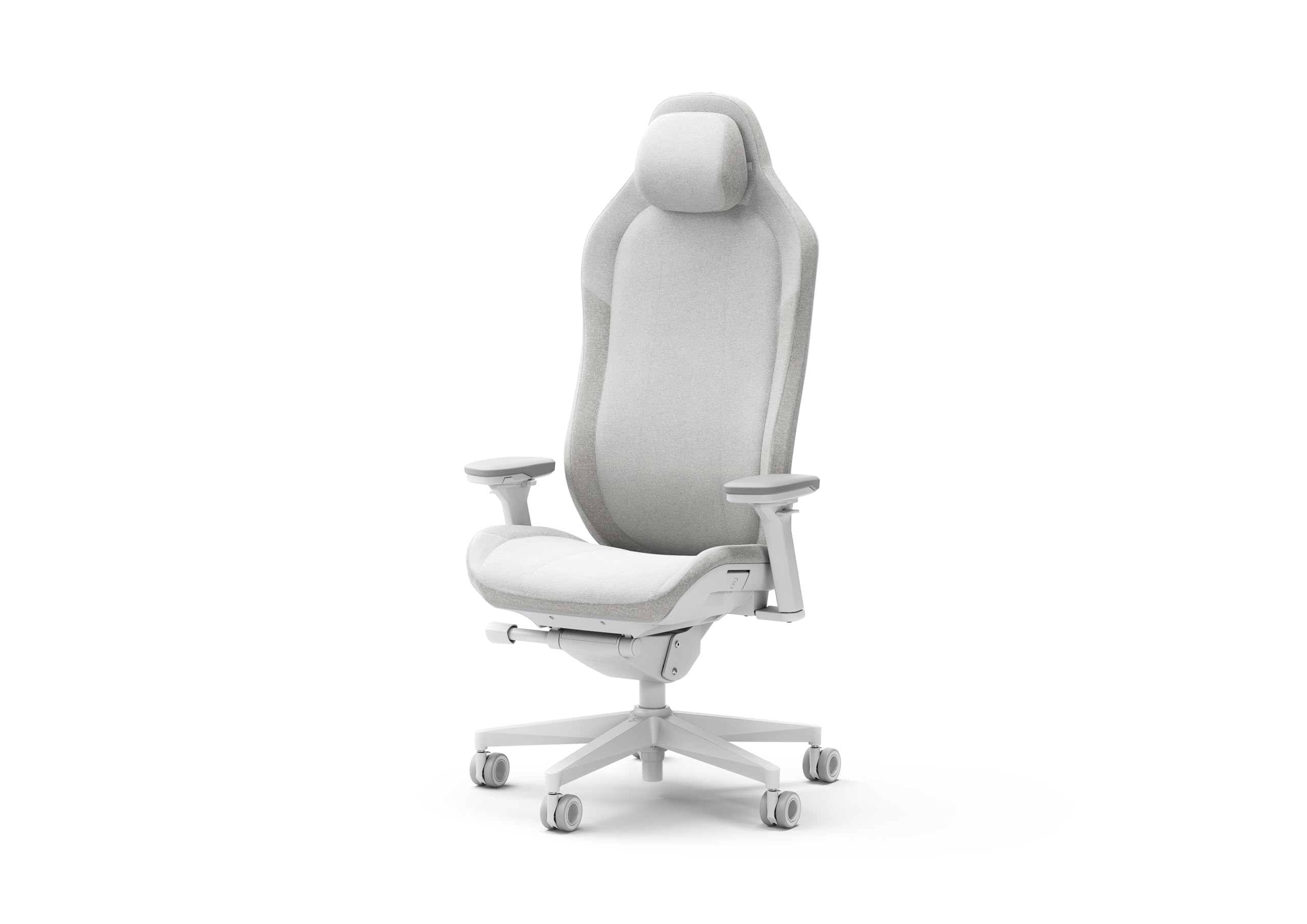 Fractal Design Refine Fabric Light - Silla Gaming – Silla ergonómica de Escritorio de Oficina – Reposabrazos Ajustables 4D – Respaldo Alto – Cojín Lumbar | Silla de escritorio con reposabrazos 4D, mecanismo sincrónico, respaldo alto y cojín de espuma visc