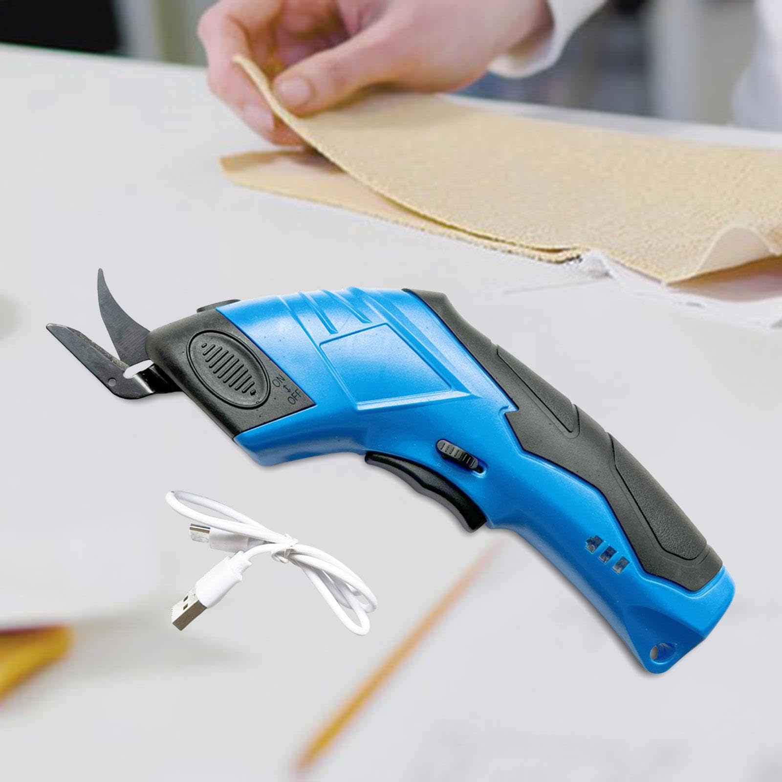 Générique Ciseaux électriques Sans Fil, Petits et Faciles à Manipuler, pour Couper Le Tissu, Le Cuir, Le, Adaptés à La Couture, Au Bricola