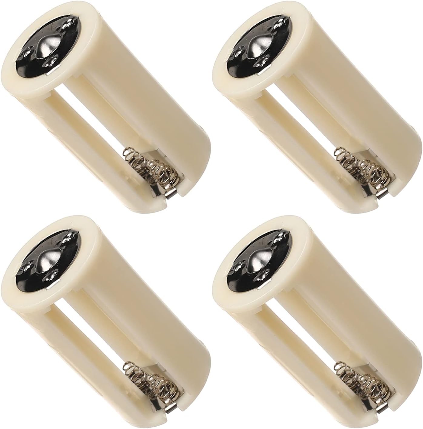 Fielect 4Pcs AA to D Battery Adapters Converter Cases 1.5V