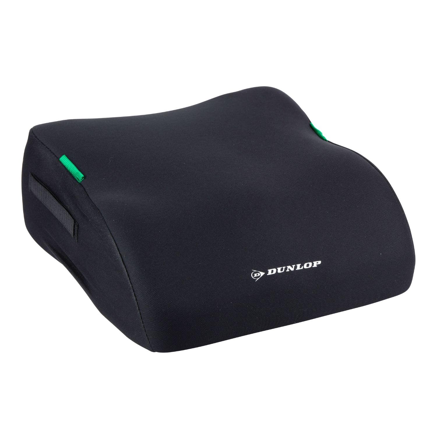 Dunlop Sitzerhöhung Auto Kinder Schwarz - Kindersitzerhöhung ECE R129 - Ergonomischer Kindersitz Ab 3 Jahre - Kinderautositz Mit Waschbarem Bezug - Sitzkissen Auto Für Kinder 135-150 cm