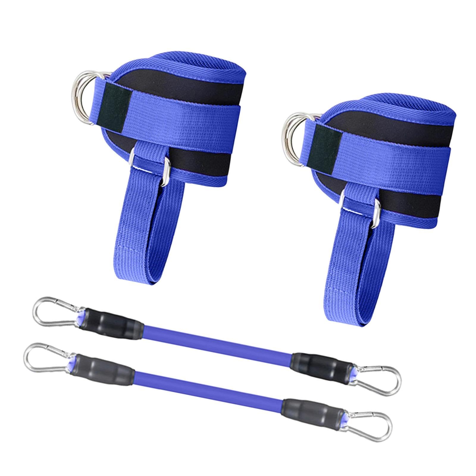 1 Pair Adjustable Ankle Ss Kit Accessory for Cable Machine Fitness Bands Blue-Clothing & Accessories-Men-Sportswear-Athletic Socks-Ankle Socks-image-46