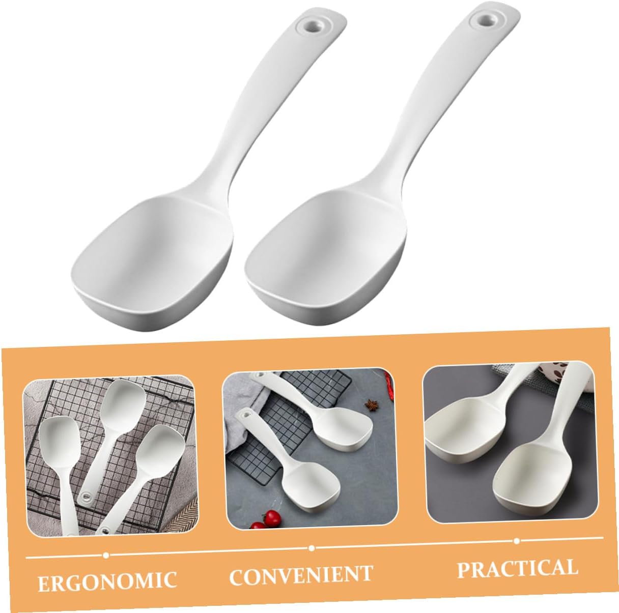 4pcs PP Porridge Soup Ladle Set for Home Restaurant Serving