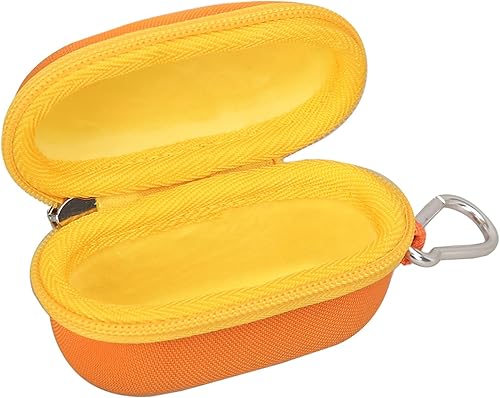 Miniatura 2 de Mchoi Estuche de transporte duro, con mosquetón llavero y cordón para práctico inhalador de Ventolin, solo funda amarilla