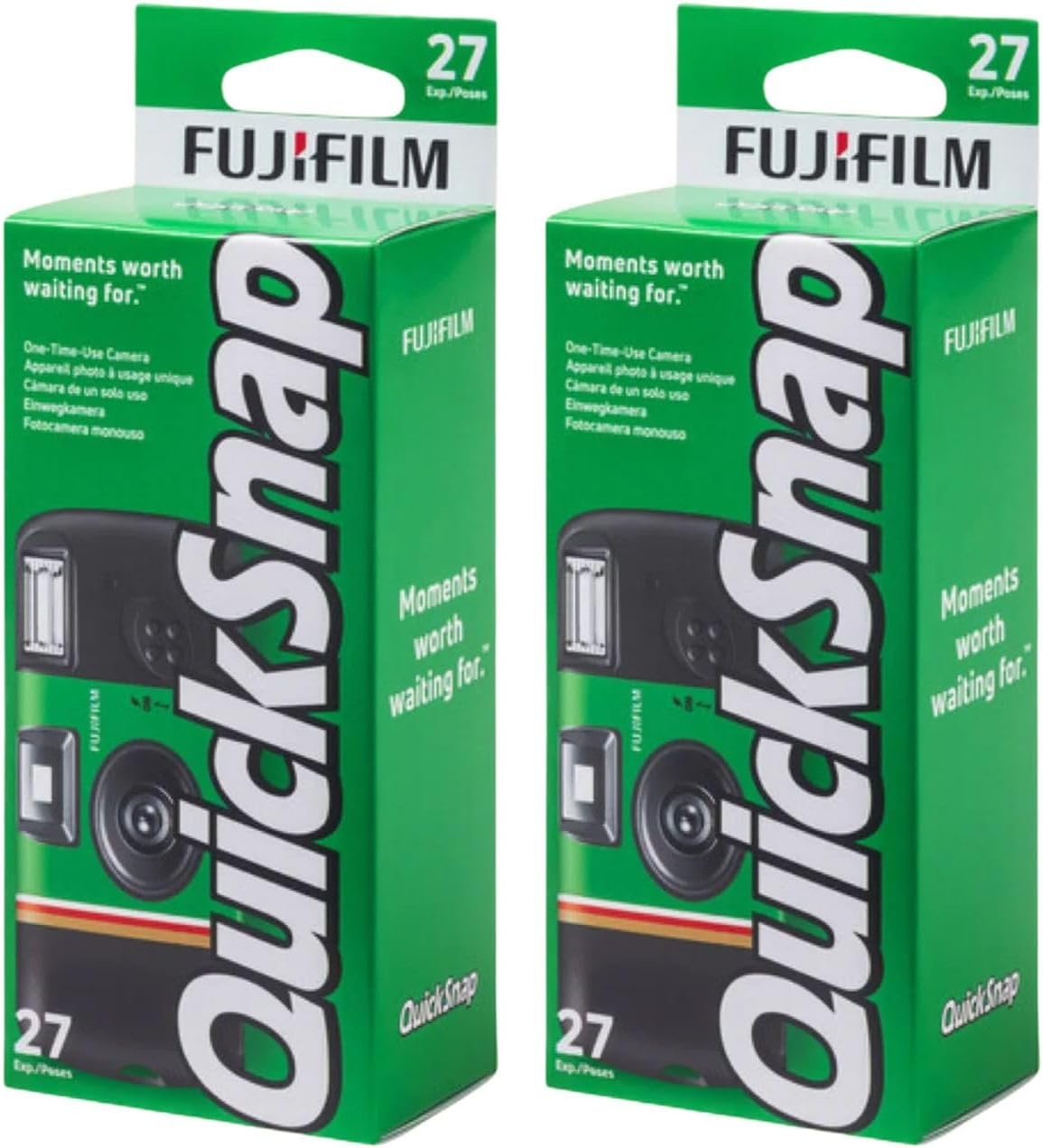 Fujifilm QuickSnap Flash 400 Disposable 35mm Camera (2 Boxes)