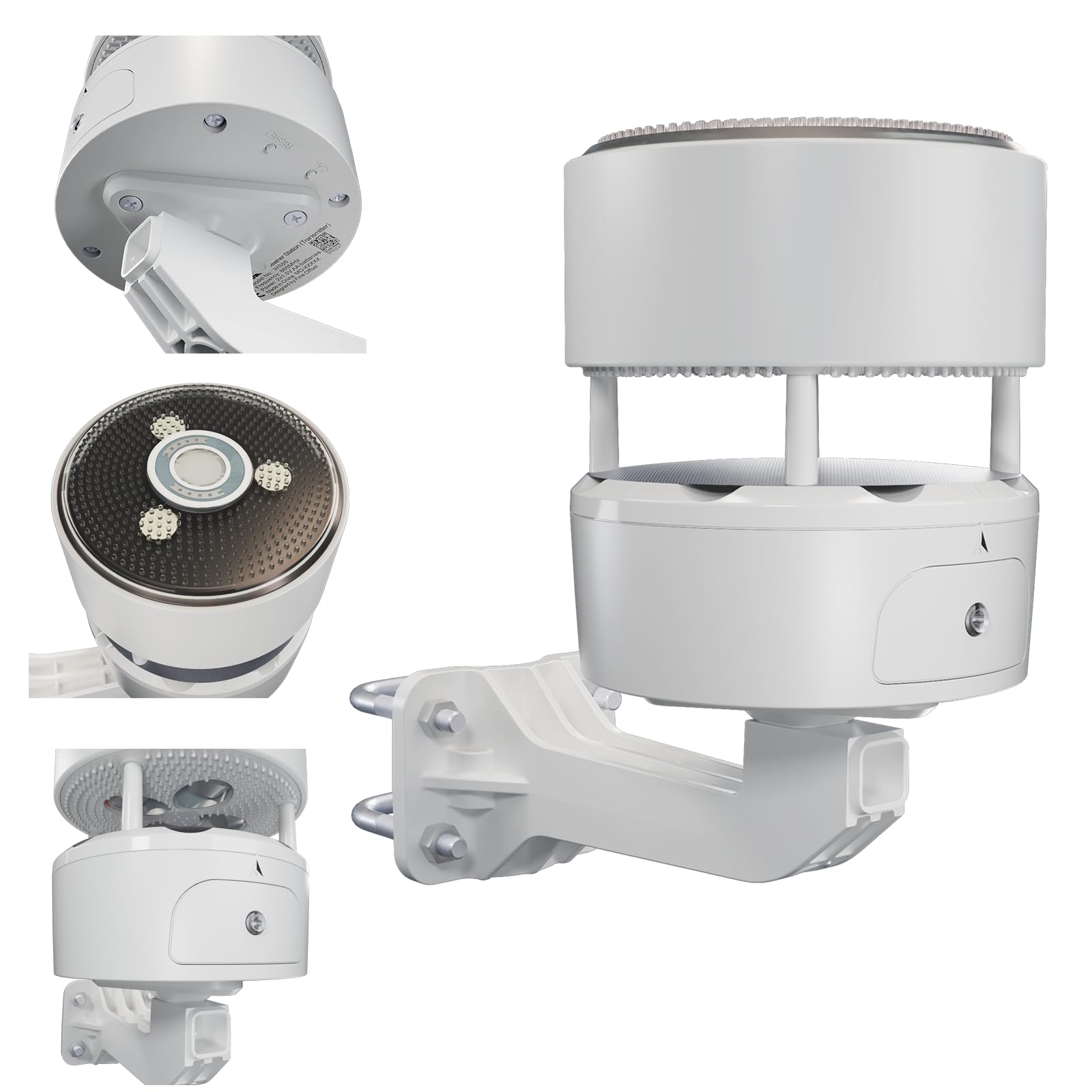 ECOWITT WS85 Sensor meteo para estaciones/consola WS3800/WS3900/HP2560, unidad jardín al aire libre con panel solar, medidor lluvia, sensores