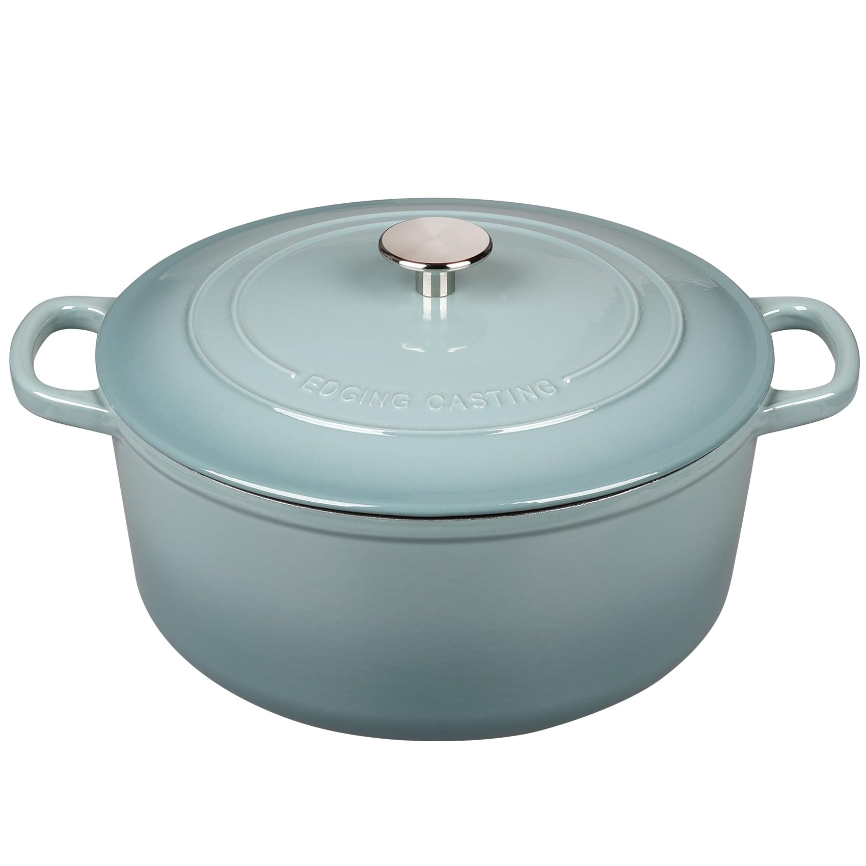 Enameled Dutch Ovens Cast Iron Dutch Oven Pot with Lid for Bread Baking,  Cook, Dual Handle, Quart, Seasalt