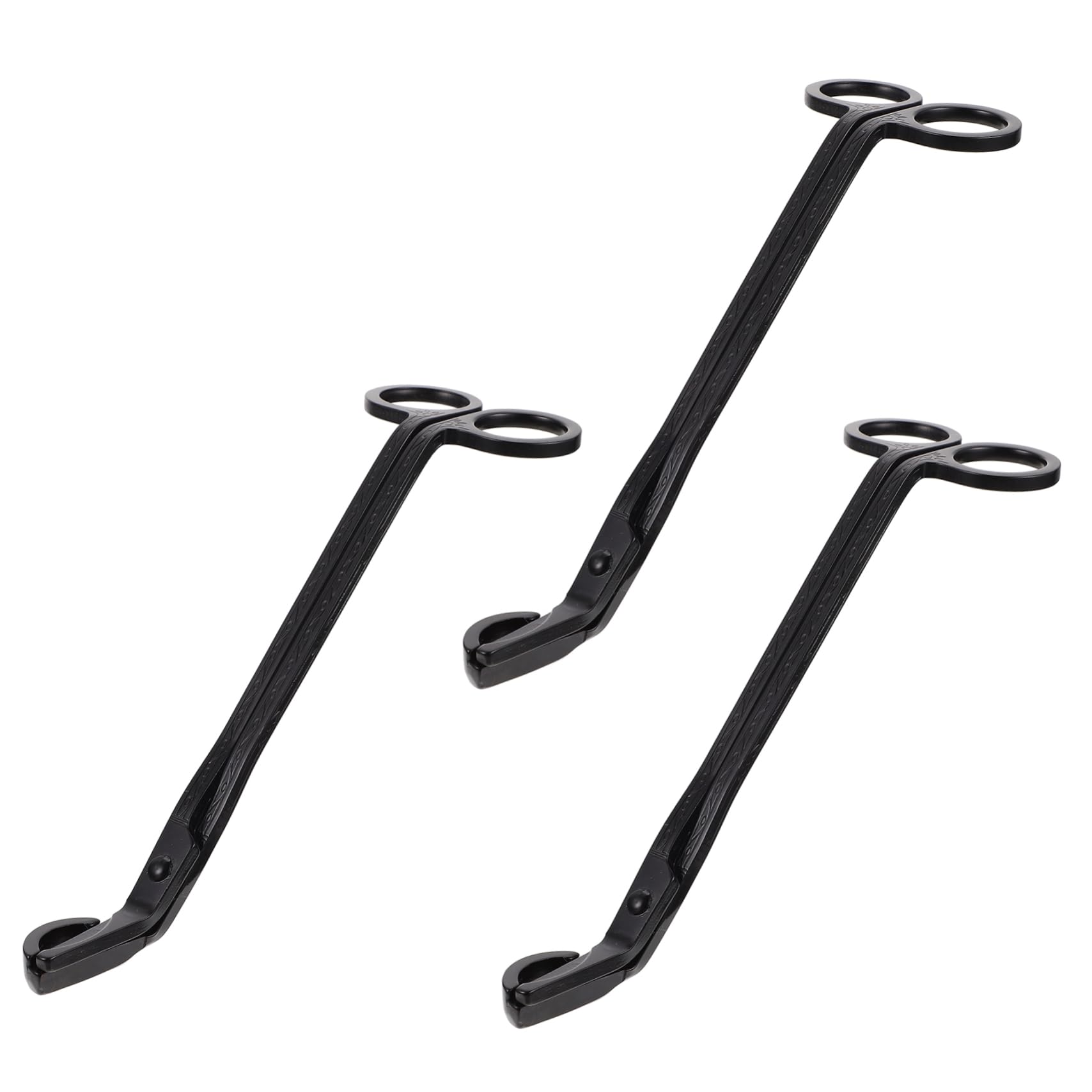 HOODANCOS 3pcs Stainless Steel Candle Wick Trimmers Black Snuffer Extinguishers and Wear-Resistant Scissors for Wick Maintenance and Extinguishing Candles