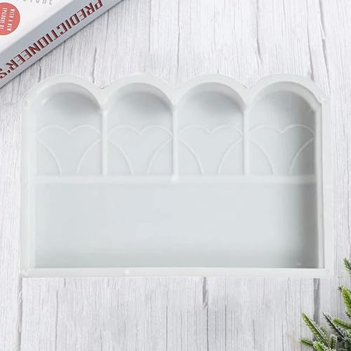 Miniatura 8 de BESPORTBLE Molde de valla de plástico Corralito 2 piezas valla de plástico de hormigón Cerca de jardín Cerca de cemento Jardín Moldes de hormigón