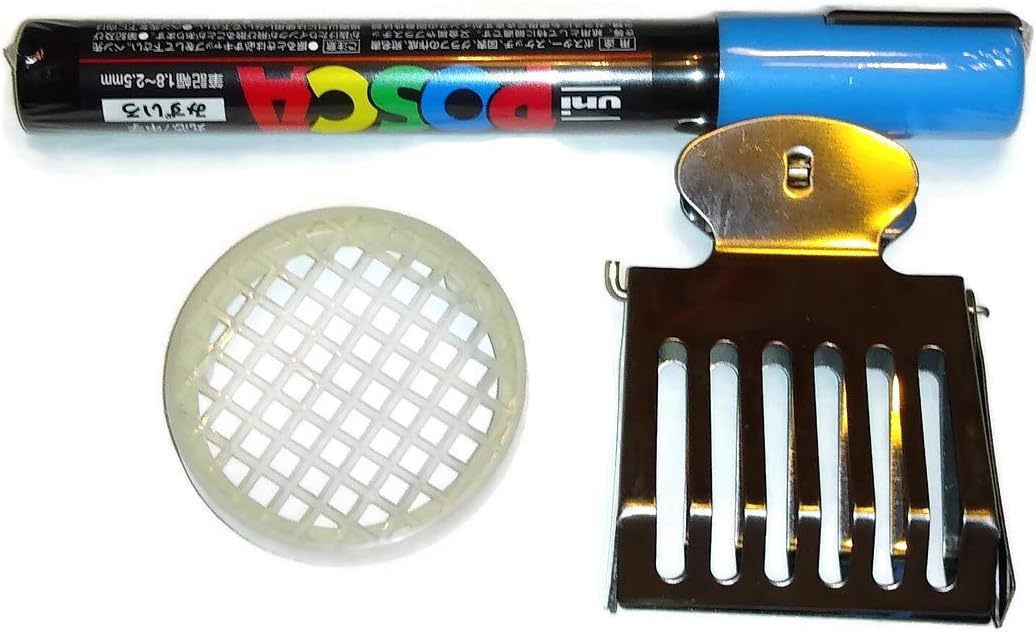 Queen bee Blue Color Marking Pen kit pc5m & Push in Queen cage w/Clip Catch