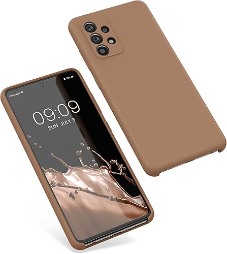 Miniatura 5 de kwmobile Funda compatible con Samsung Galaxy A52  A52 5G  A52s 5G - Funda de silicona TPU con acabado suave - Macchiato