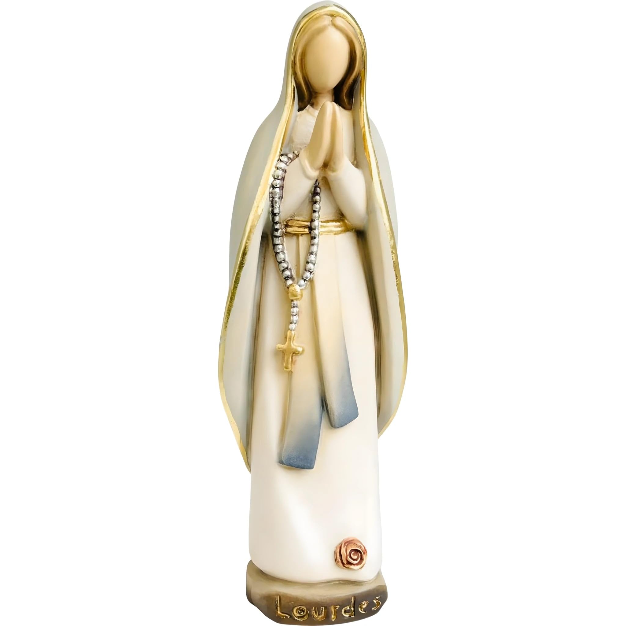Dolfi | Madonna of Lourdes Wooden Statue 180 cm | Natural Wood in Val Gardena | Nativity Figure