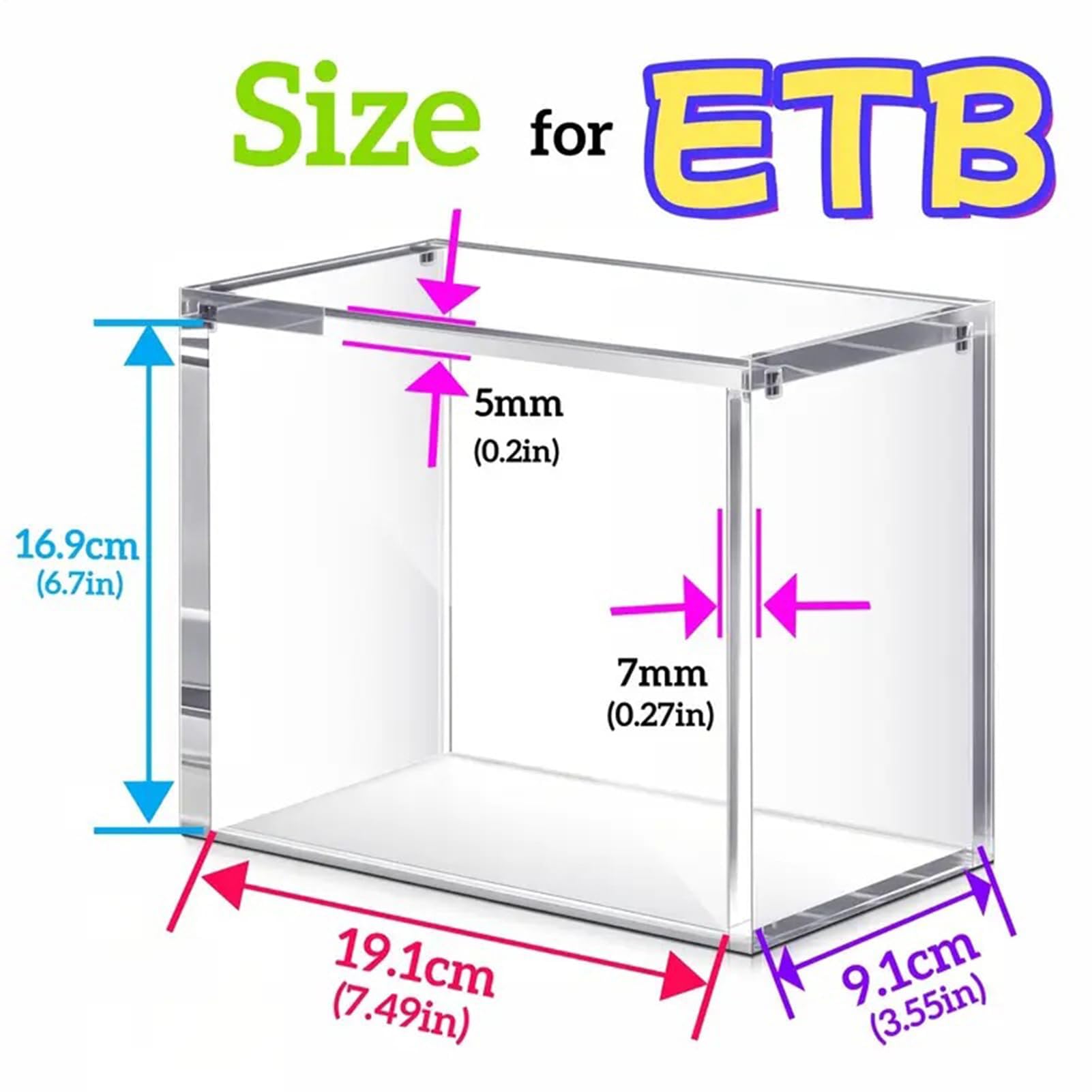 Transparente Acryl-Vitrine, dick, staubdicht, mit Magnetverschluss, perfekt für Sammelkarten, Figuren, Puppen, Zuhause, Wohnzimmer, Arbeitszimmer, Dekor