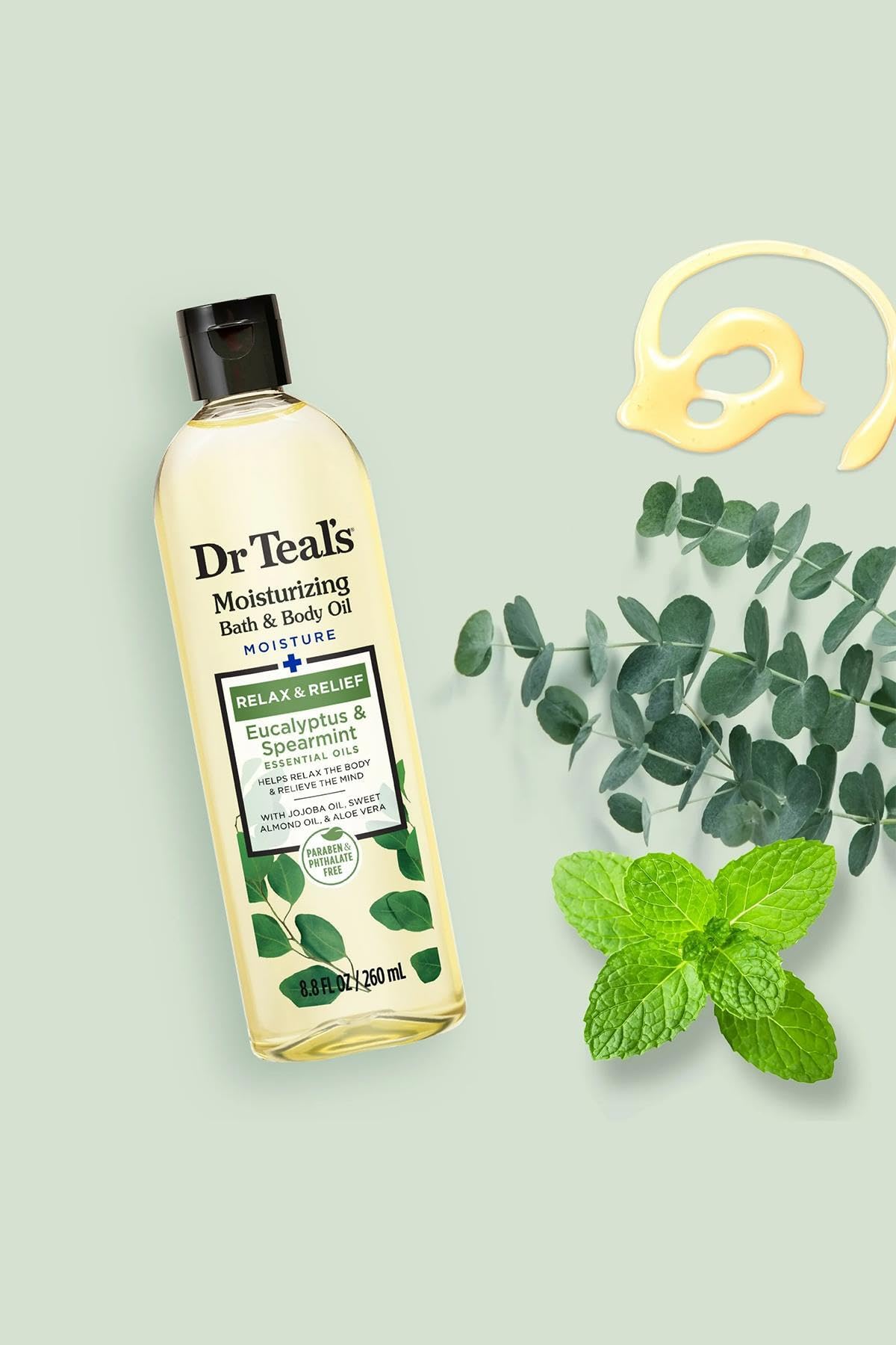 Dr Teal's Okaliptüs Nane Banyo Vücut Yağı 260ML, 811068012825