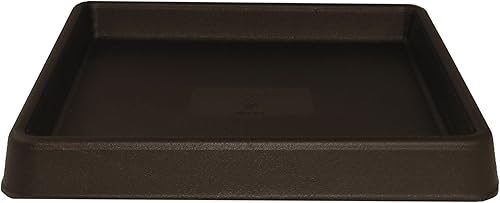 Tusco Products TRSQ12ES - Bandeja cuadrada para maceta, 12 pulgadas, color espresso