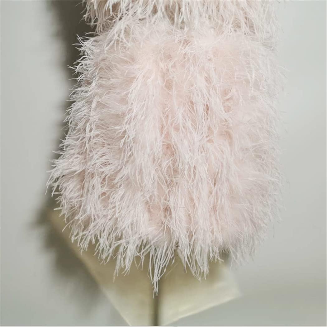 Natural Ostrich Hair Short Skirt Bra Underwear Women's Fur Coat Real Ostrich Fur Coat Fur Mini Skirt