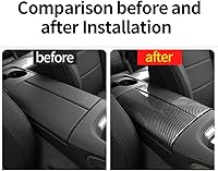 Vista 2 de Cubierta de caja de reposabrazos de consola central de automóvil con moldura, protector de fibra de carbono para Mercedes Benz GLS X167 GLE W167
