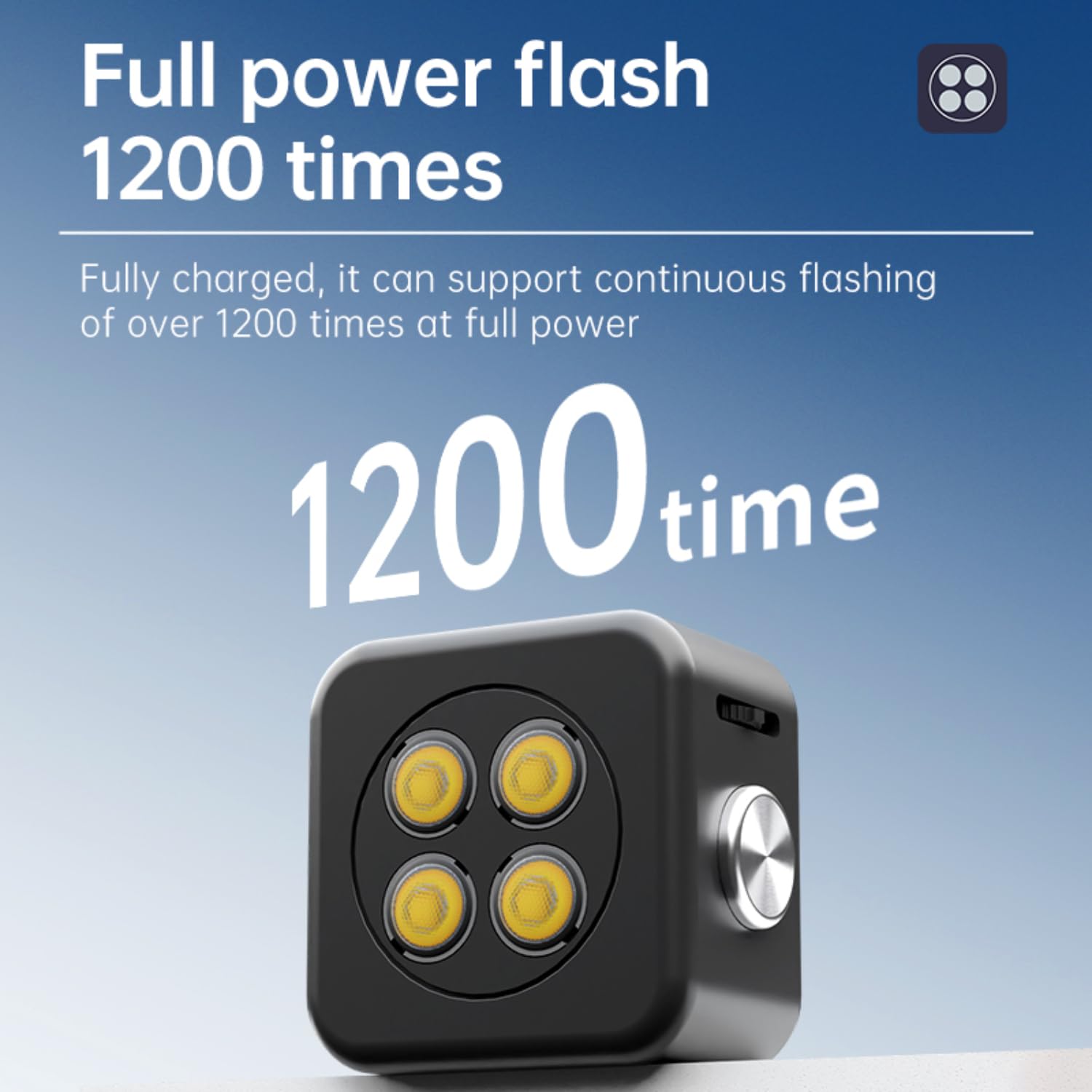 Funmount - Flash externo para smartphone (18 W, con luz continua de 3 W, magnética, para fotos, vídeo y transmisión en directo, color negro)