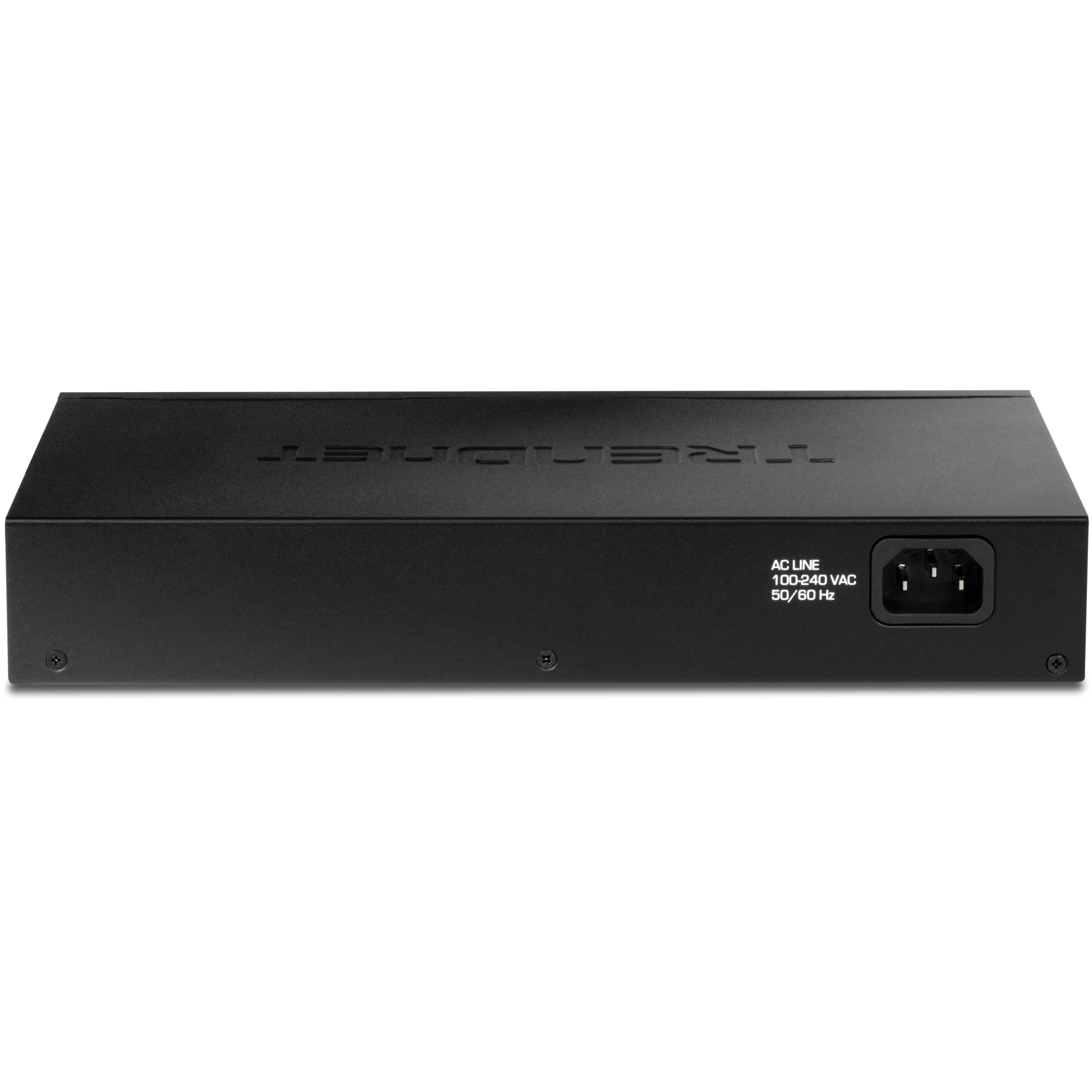TRENDnet, TEG-S25D, Commutateur de Bureau Gigabit 24 Ports, 24 Ports Gigabit RJ-45, capacité de Commutation 48 Gbit/s, Conception sans Ventilateur, boîtier métallique, Alimentation Interne, Noir