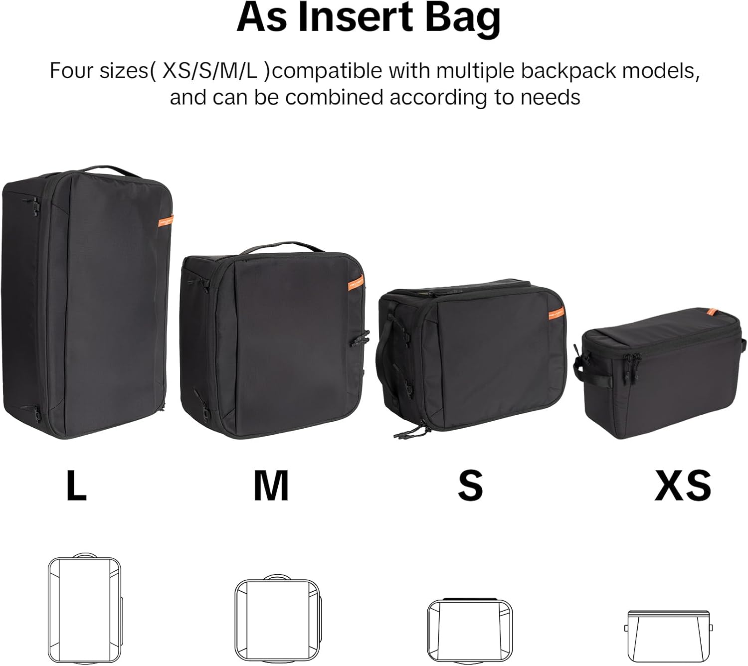 PGYTECH Medium Camera Insert Bag, Waterproof Lens Pouch for Photographers and Traveler, Lightweight DSLR/SLR Lens Carring Case with Thicken Partition for Canon/Nikon/Sony/Mirrorless Cameras - Image 3