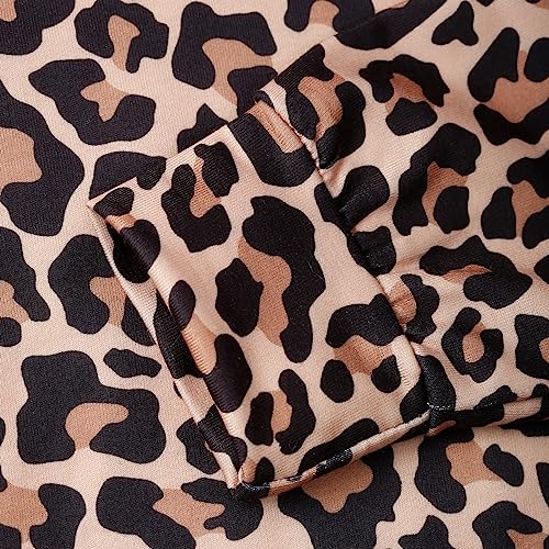 Image of Girls Fall Winter Outfits Cartoon Animal Long Sleeve Crewneck Sweatshirt Top+Sweatpant 2 Piece Clothing Set 3-9T