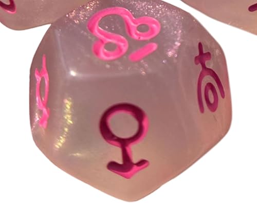 Miniatura 3 de B Baosity 3 dados poliédricos, dados de astrología, juguetes de enseñanza de matemáticas, dados de juego D12 multicara, dados de constelación para