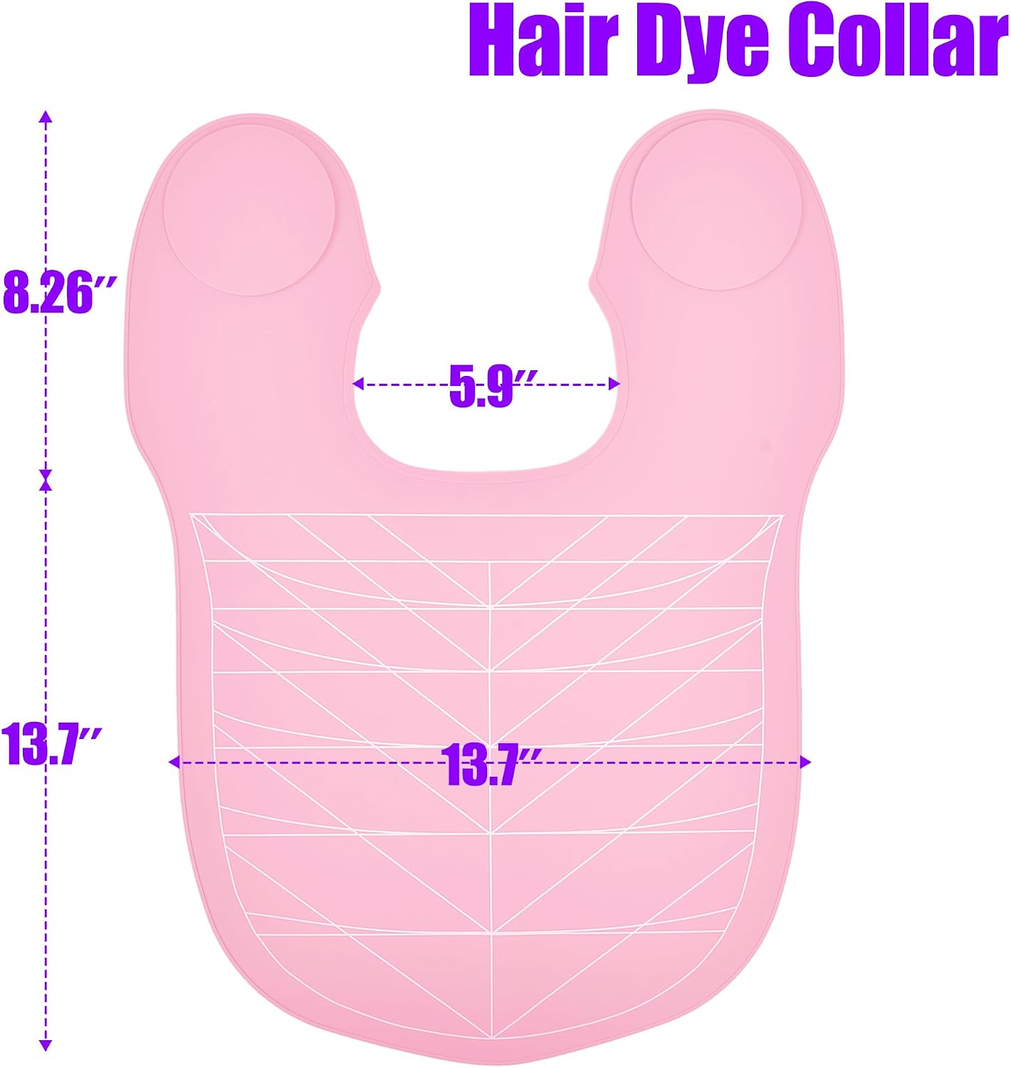 Hair Dye Collar, Salon Hairdressing Hair Cutting Cape, Styling and Hair Cutting Salon Supplies, Waterproof Silicone Neck Guard, Perfect for Home and Professional Hair Coloring (Pink)