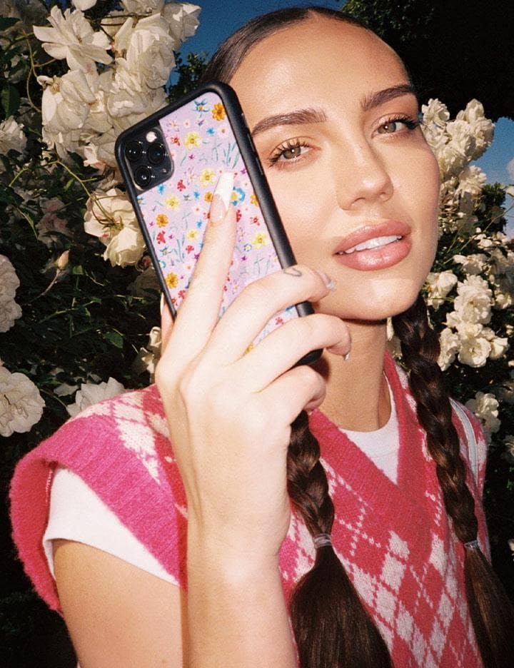 Onozo Coque iPhone 12 Pro Max Housse de protection Real Flowers Transparent Phone Phone Coque iPhone