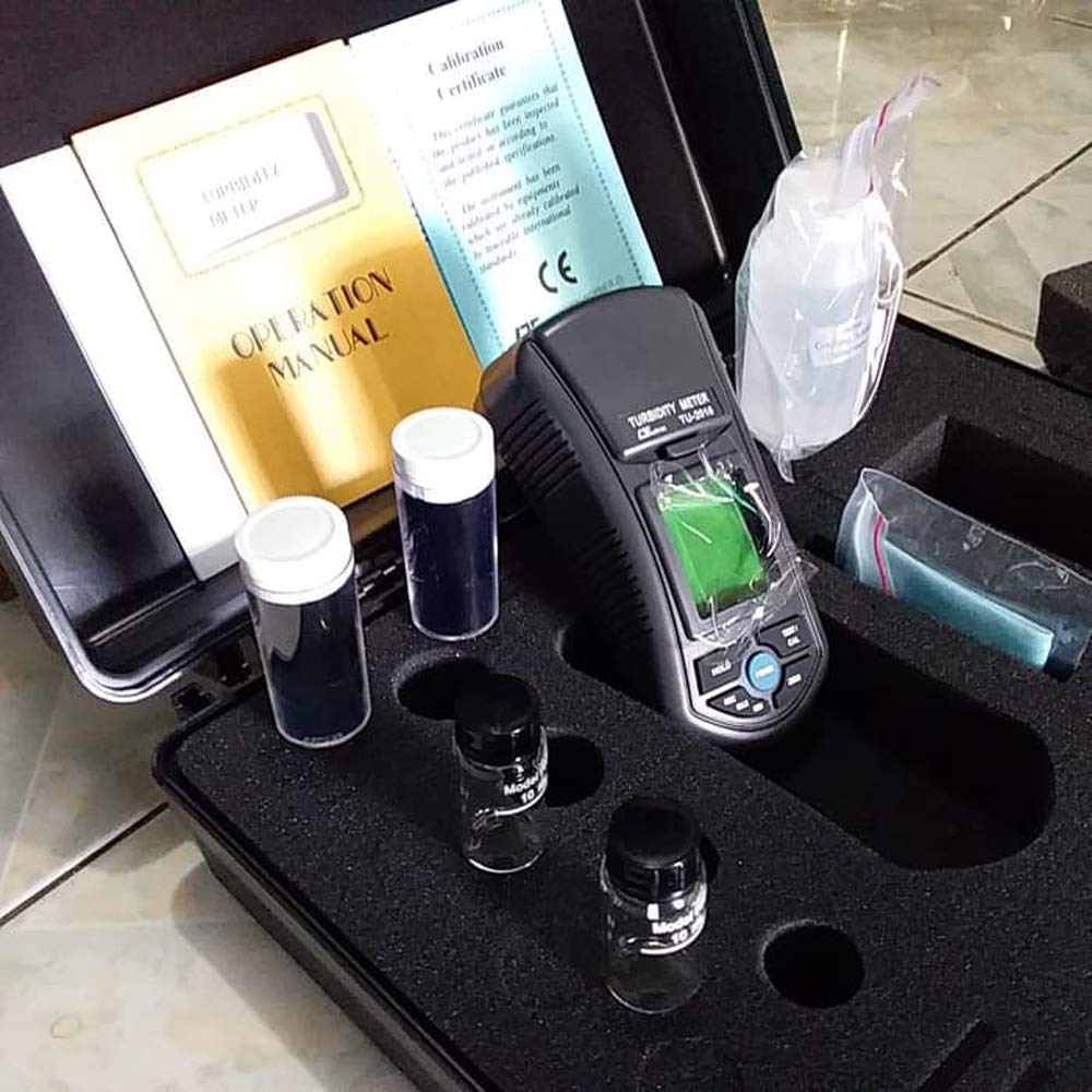 *Envío el mismo día* Medidor de turbidez | rango NTU: 0.00-50.00 y 50-1000, ISO 7027 | rango automático, pantalla LCD | funciona con pilas | certificado de calibración incluido | modelo: TU-2016,