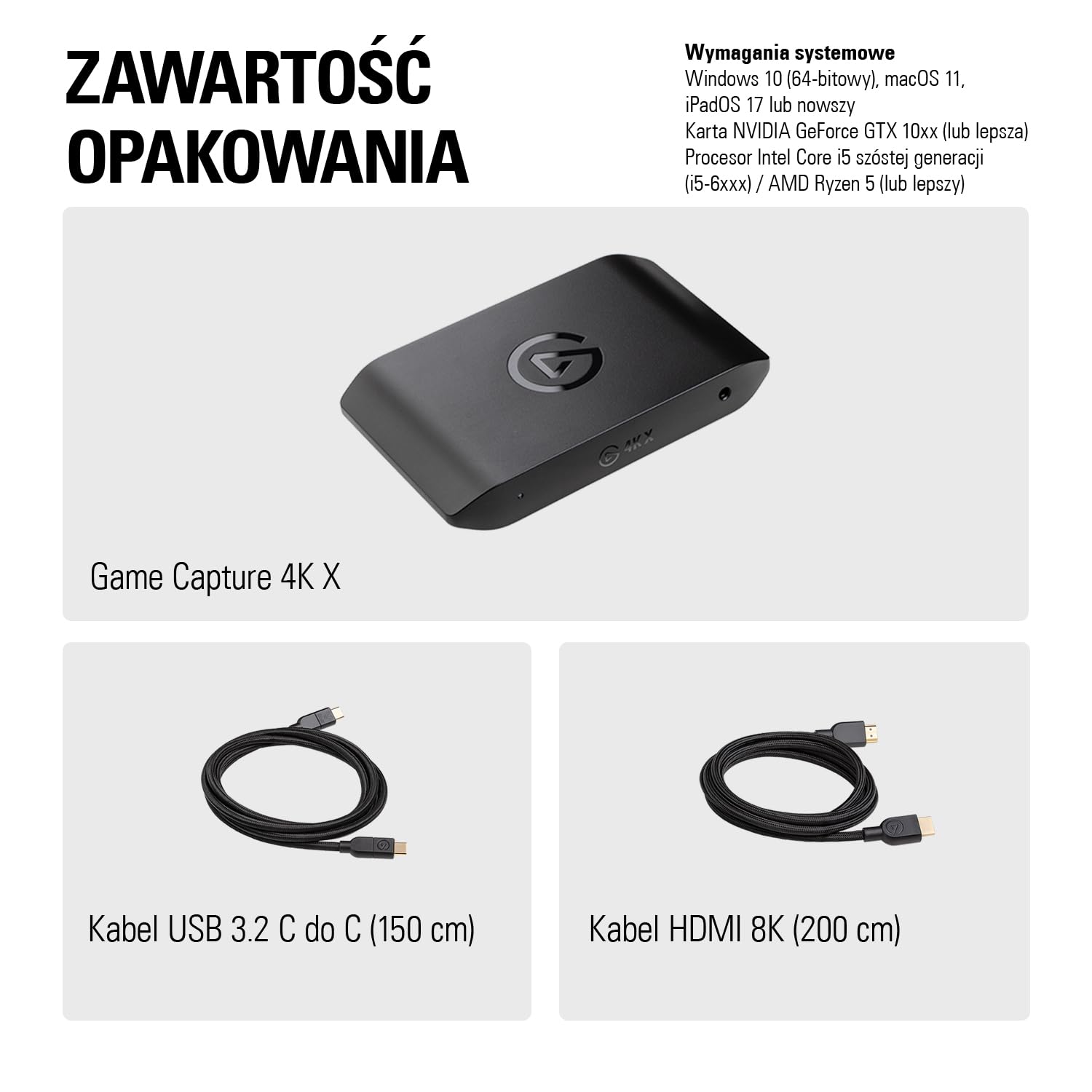 Elgato 4K X, karta przechwytująca do 4K144 | Ultraniska opóźnienie, PS5|Pro, Xbox Series X|S, Switch 2, OBS, HDMI 2.1, VRR, HDR10, USB 3.2, PC|Mac|iPad