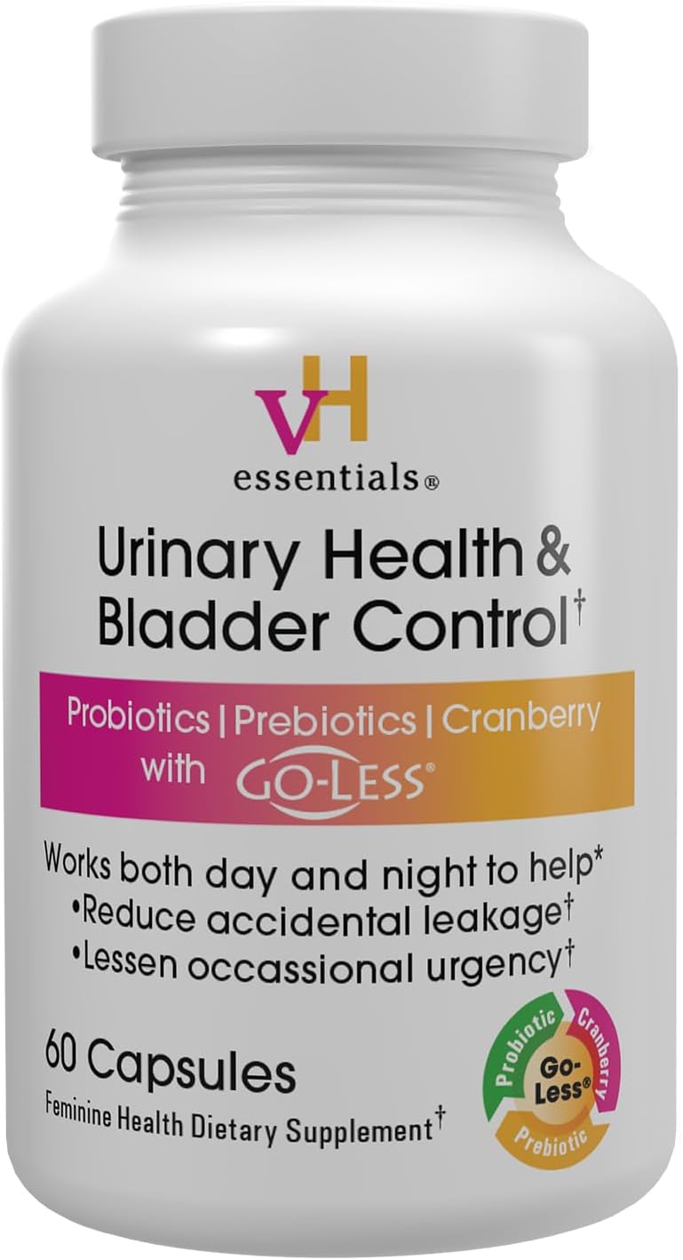 Urinary Health & Bladder Control, Cranberry Extract, Prebiotics and Probiotics, 24-Hour Feminine Health Support, Reduces Occasional Leakage, Supports Vaginal Health, 60 Capsules