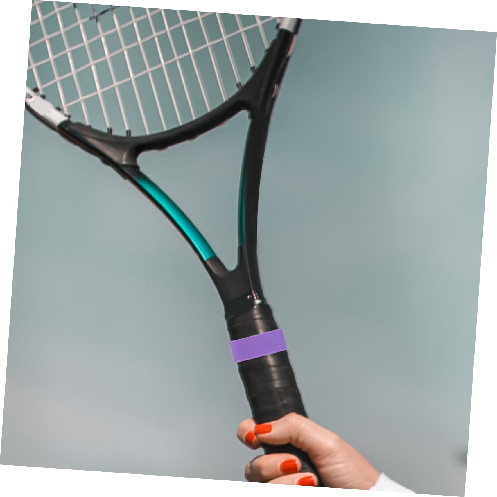 Sosoport Anello di Slittamento Nastro A Presa Overgrip Presa Badminton Impugnature da Badminton Tennis Anello per Racchetta Riutilizzabile Accessori Badminton Gel di Silice