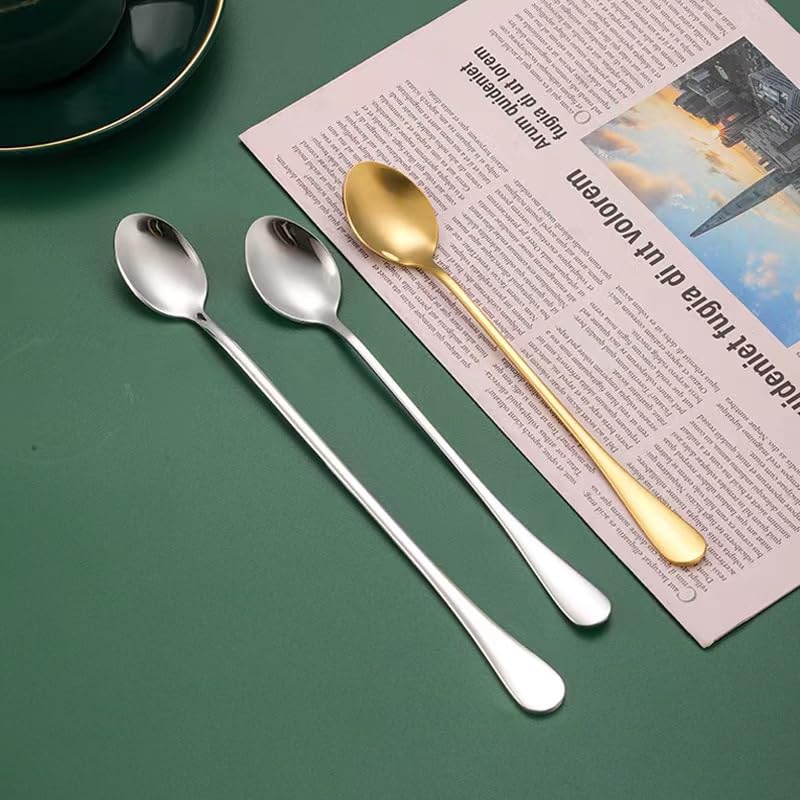Image of Demitasse Espresso Spoons, Coffee Spoon, 7.7Inches Stainless Steel Spoons for Dessert, Set of 6(silver)