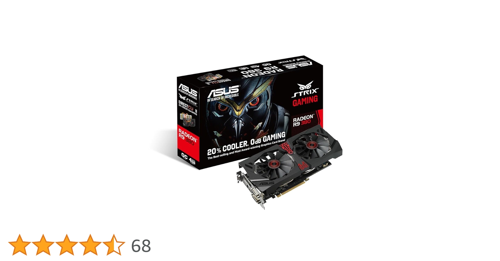 ASUS STRIX Radeon R9 380 Overclocked 4 GB DDR5 256-bit DisplayPort