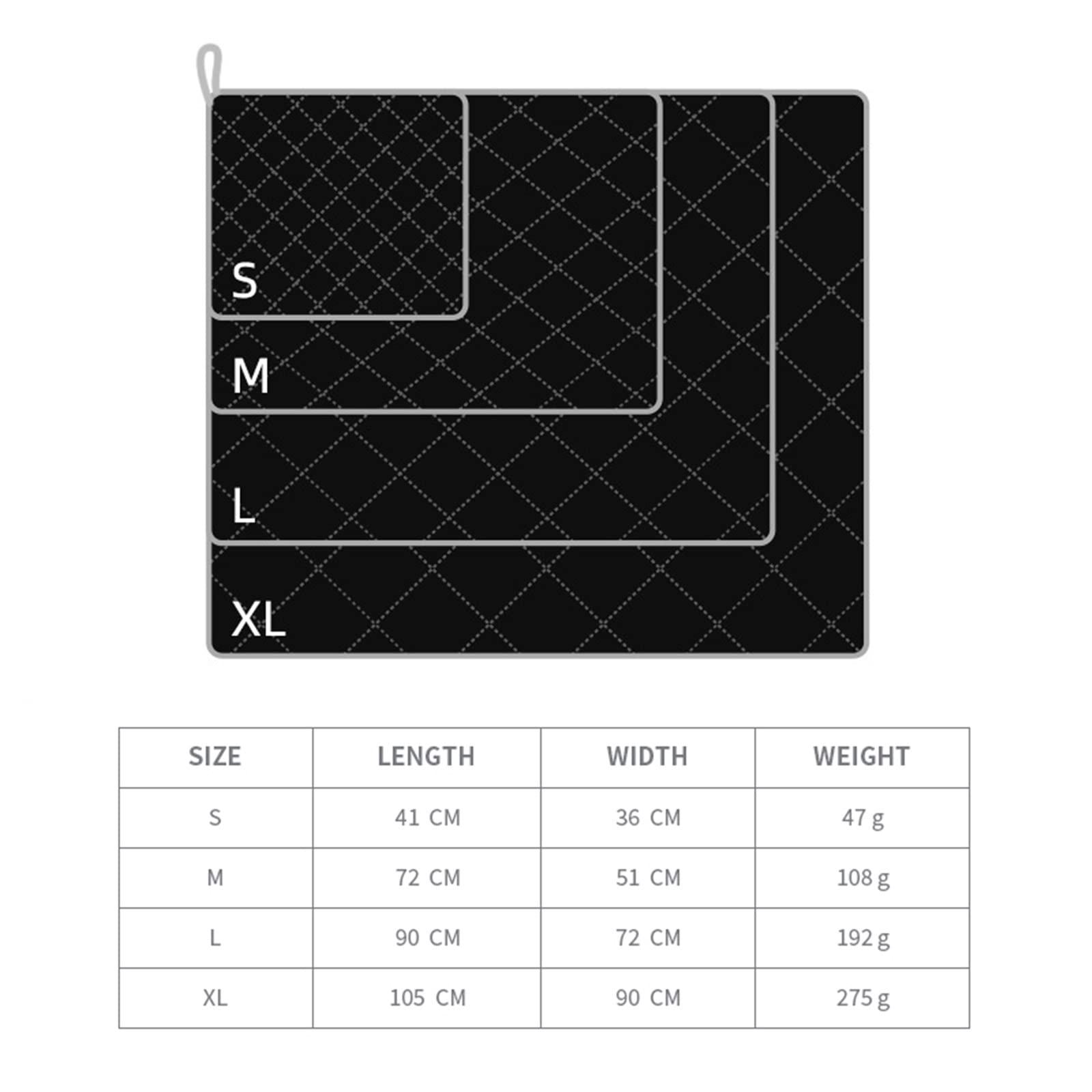 Tapis de Propreté Jetables Dog Pee Pad Washable Instant Absorb Training Pads Portable Travel Mat Rollup Pet Camping Gear Crate Soft Tapis de Propreté Réutilisables(GR�,XL 105x90cm)
