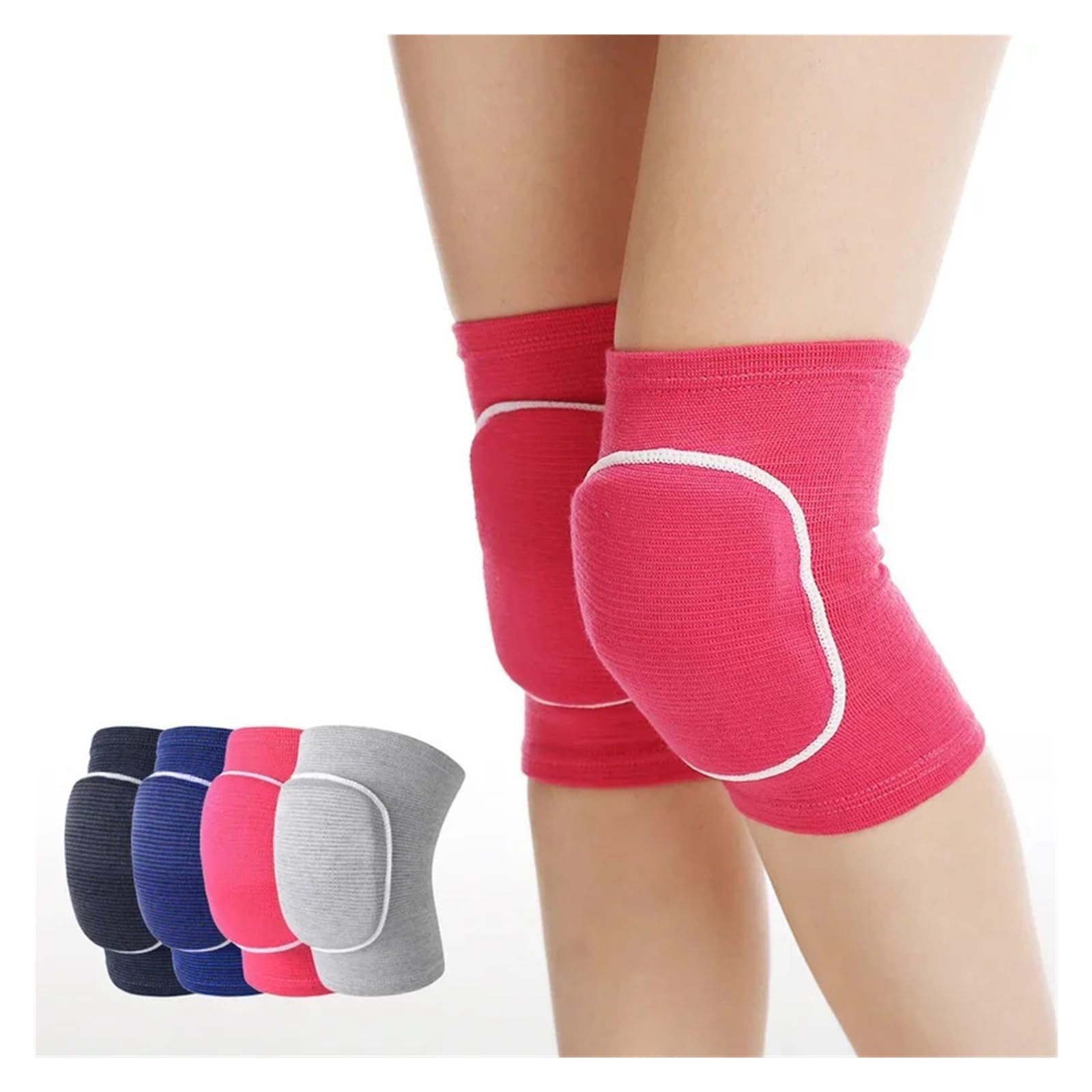 MRKU Genouillères de Sport antidérapantes, 1 pièce, élastiques, à Compression, pour la Danse et l'entraînement, pour Hommes et Femmes.