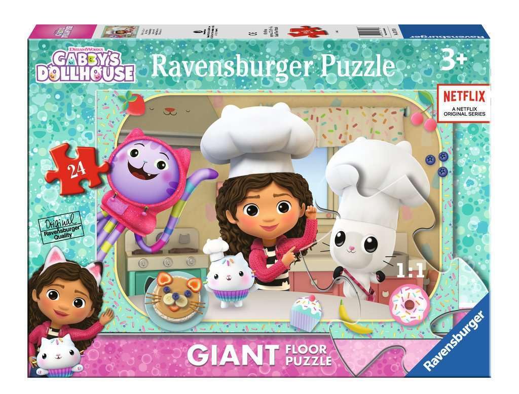 Ravensburger - Gabby's Dollhouse A Puzzle, 24 Giant Floor Collection, 24 Pieces, Puzzle for Kids, Recommended Age 3+ Years