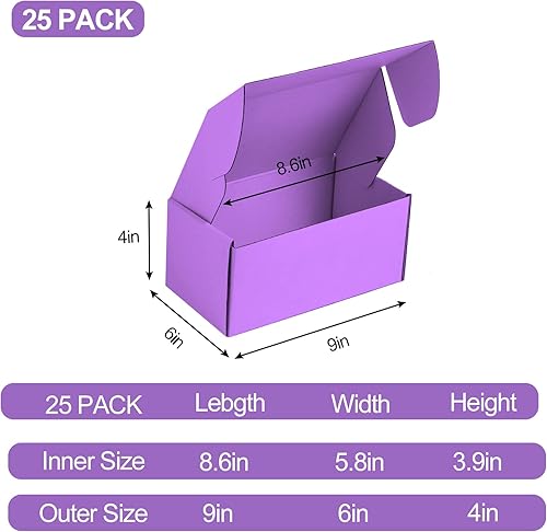Miniatura 2 de AIYUNNI Paquete de 25 cajas de envío pequeñas de cartón corrugado blanco de 9 x 6 x 4 pulgadas, caja corrugada para embalaje de pequeñas empresas,