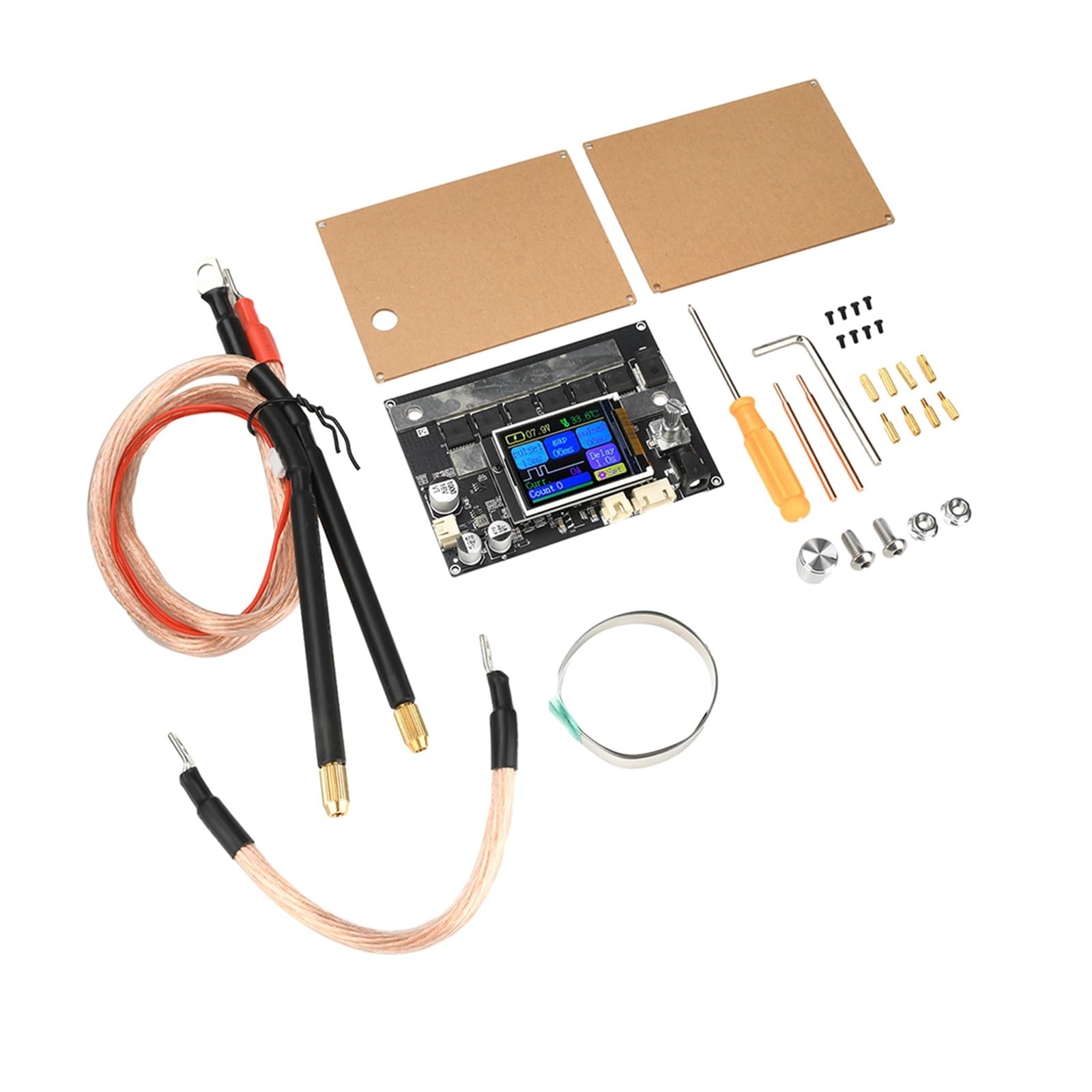 Stacja lutownicza, Przenośna zgrzewarka punktowa 3000A, kolorowy ekran LCD Dual Pulse 18650 zestaw do samodzielnego montażu