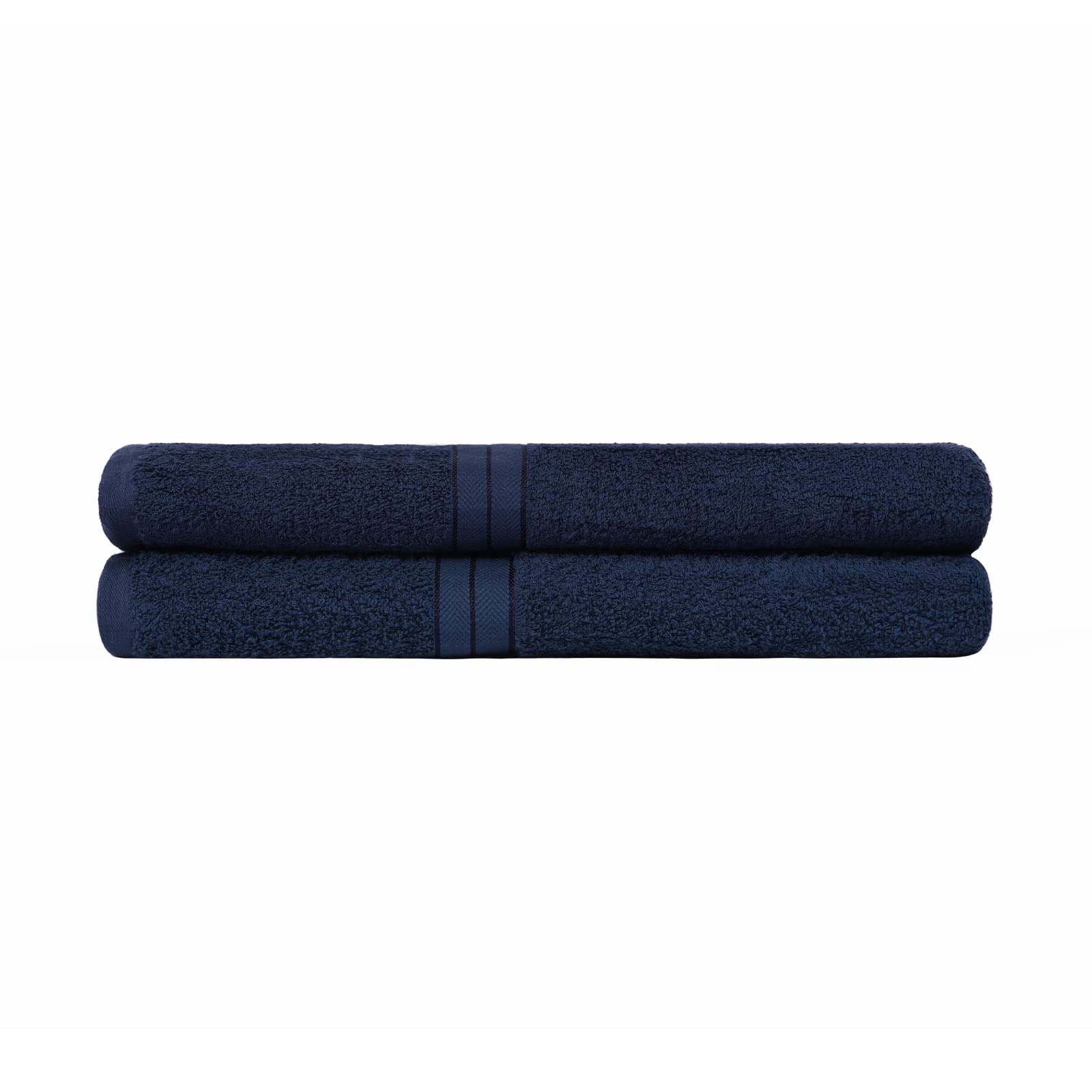 Brentfords Navy Blue Hand Towels 2 Pack, Super Soft 100% Cotton Highly Absorbent Dark Navy Hand Towel For Bathroom Quick Dry Hotel Quality Small Towels Home Essentials, 50X80cm